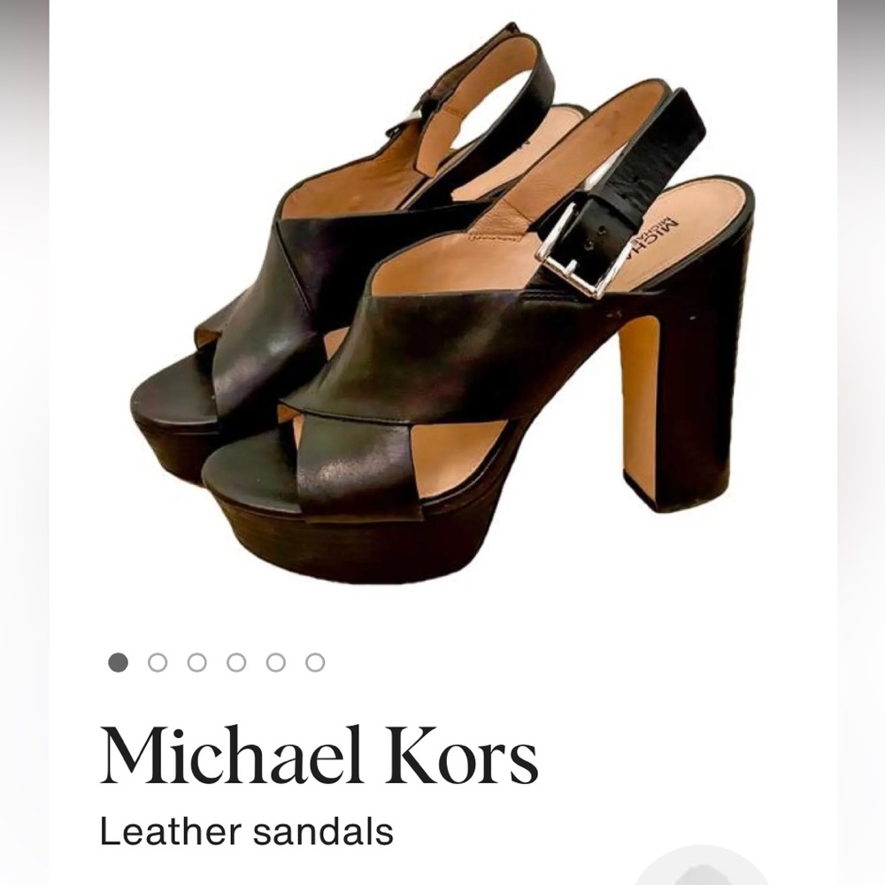 MICHAEL KORS genuine leather HIGH HEELS Mariana Sling